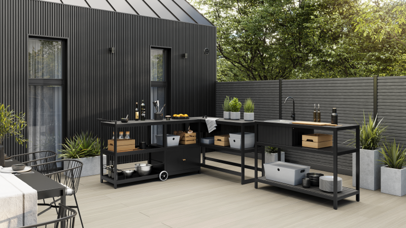 Lauko virtuvės 3 dalių komplektas – Black spalvos - Image 3