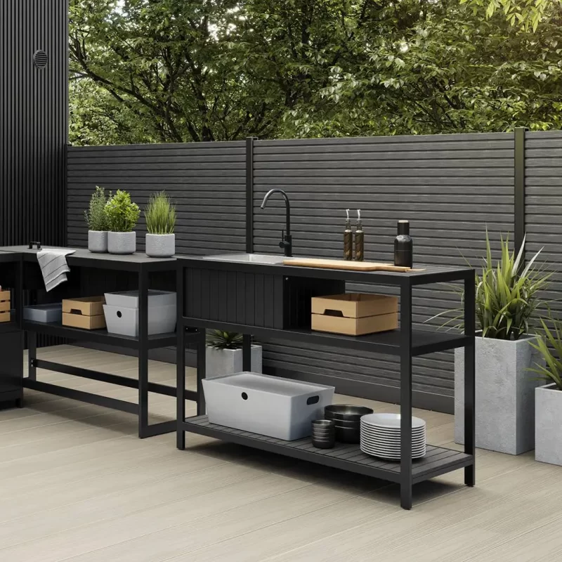 Lauko virtuvės 3 dalių komplektas – Black spalvos - Image 2