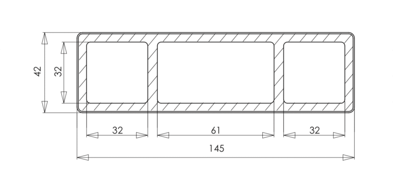 WEO Brise soleil 3,9m. Teak 42x145 mm - Image 2
