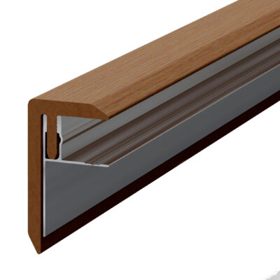 Terasos užbaigimo F profilis Teak 70*40*2500 mm